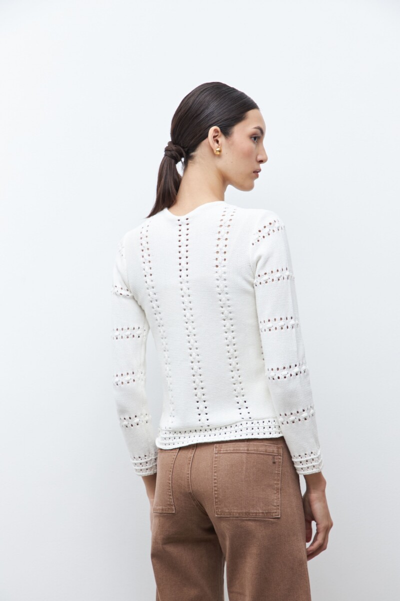 Chaqueta calada crudo