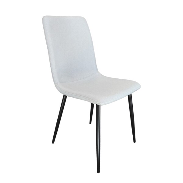 SILLA HABITARE LINO GRIS PATAS NEGRAS Silla Habitare Lino Gris Patas Negras