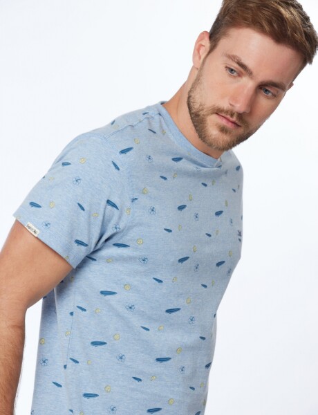 REMERA ESTAMPADA Azul