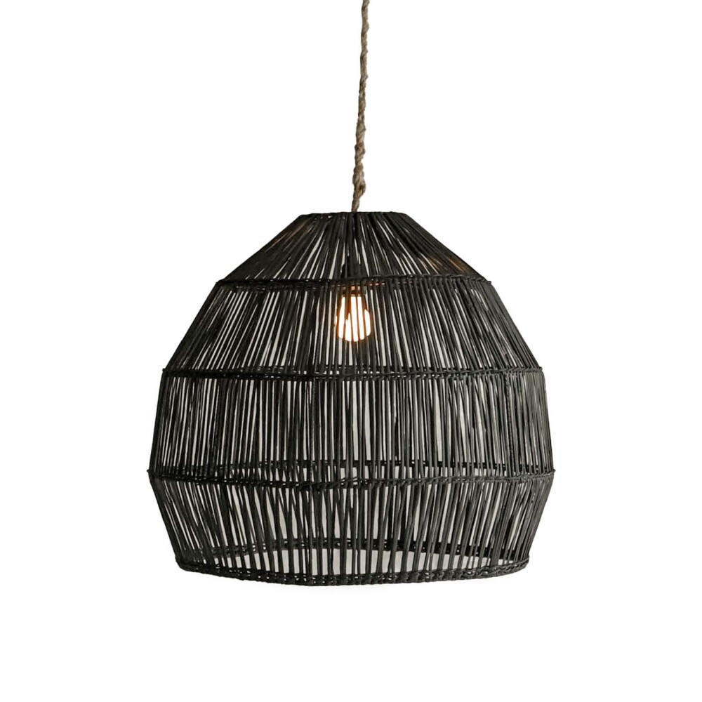 LAMPARA DE TECHO RATTAN NEGRO TUNEZ