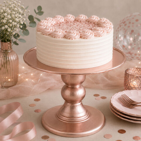 Soporte de Torta 27cm x18 cm Rosa Oro