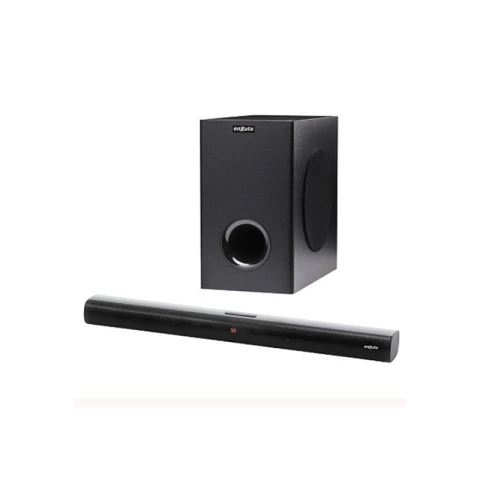 BARRA DE SONIDO CON SUBWOOFER BLUETOOTH ENXUTA Negro