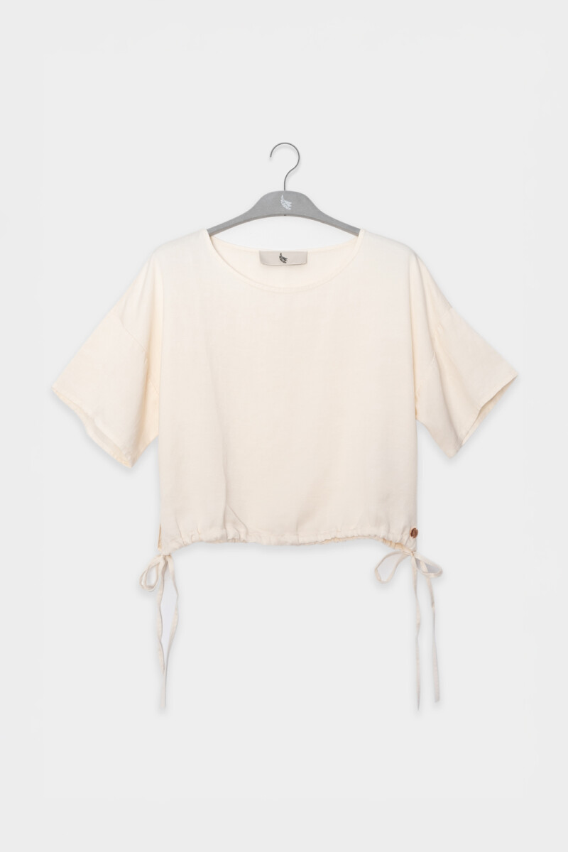 SHORT SLEEVE TOP Cream