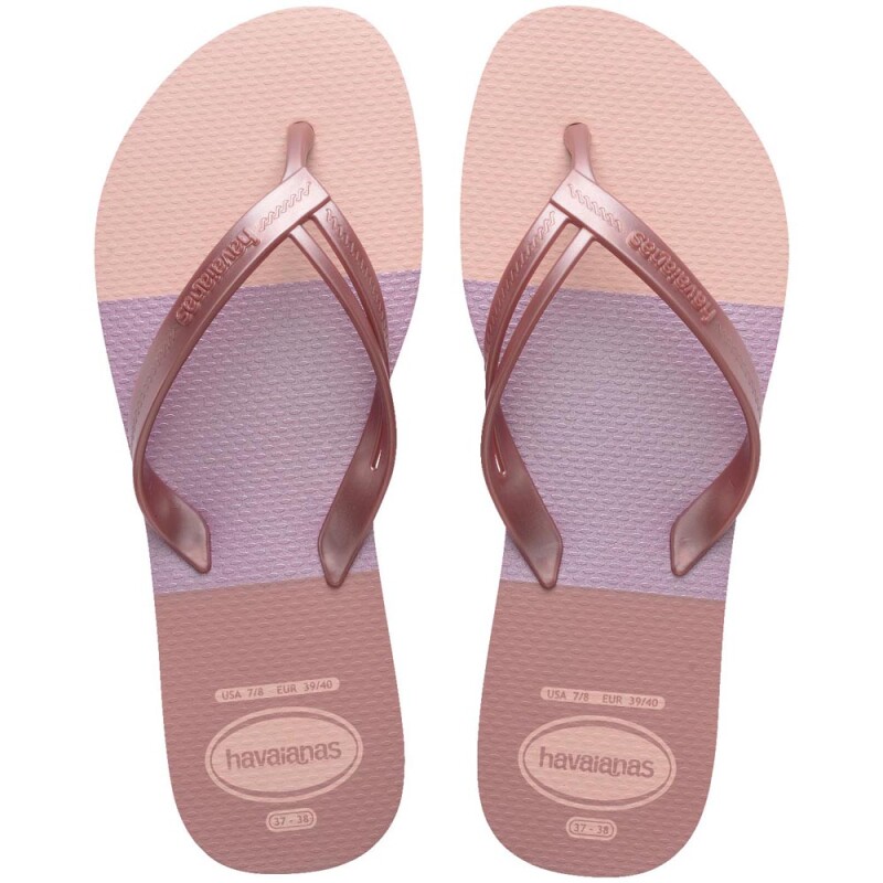 Sandalias Havaianas Elegance Print Grafito Rosa Ballet