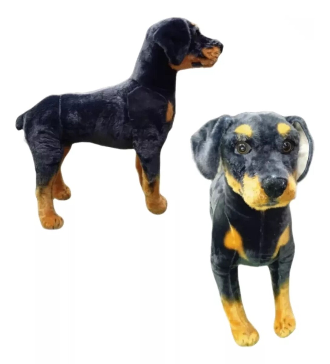 Peluche Perro Rottweiler Numi Parado 64 Cm Animales Realista 