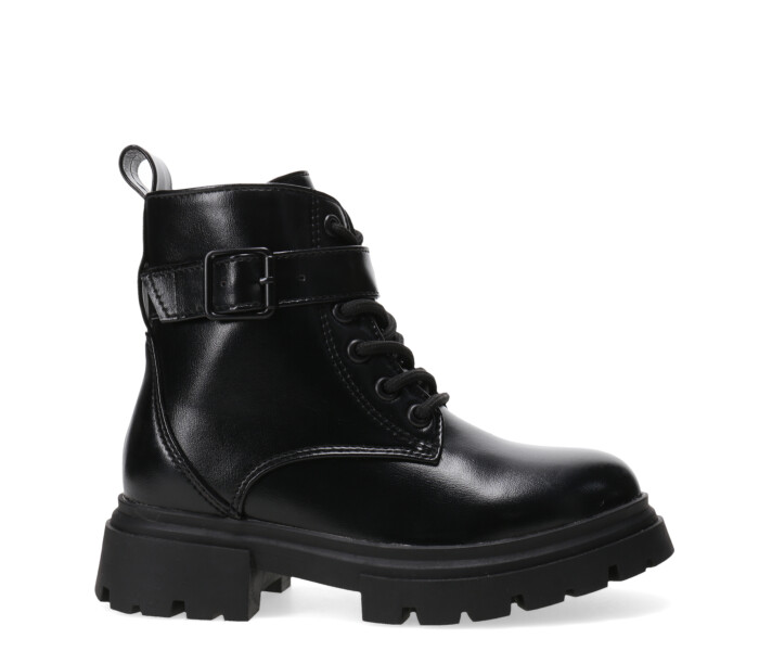 Bota KASTRE acordonada y con cierre Black