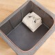 Caja Organizadora Plegable Con Estructura Metalica Color Crema Talle M Caja Organizadora Plegable Con Estructura Metalica Color Crema Talle M