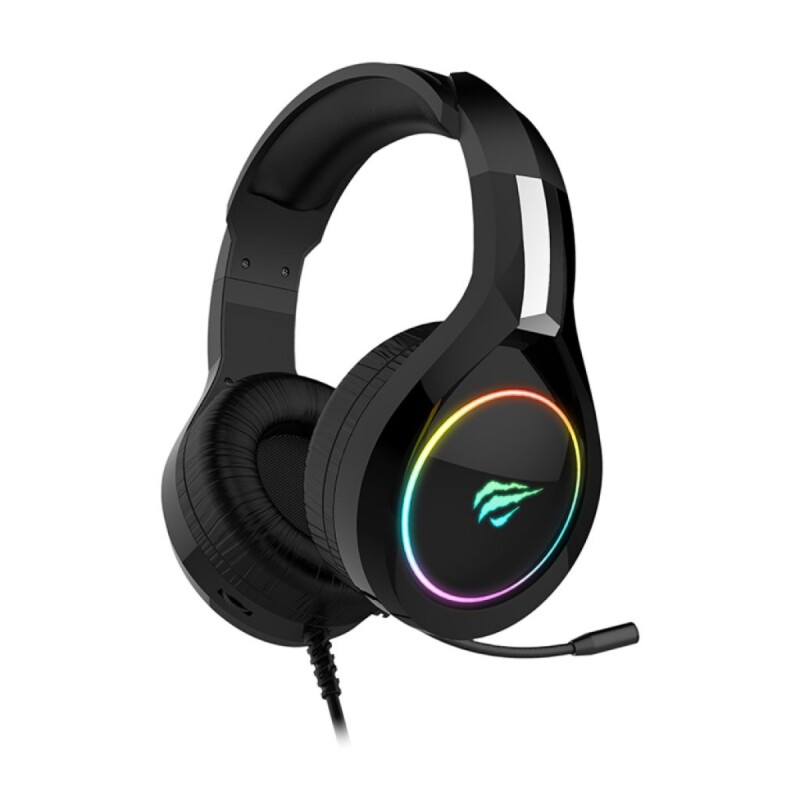Auriculares Havit H2232D Gaming Negro RGB con cable 3.5 USB y microfono Auriculares Havit H2232D Gaming Negro RGB con cable 3.5 USB y microfono