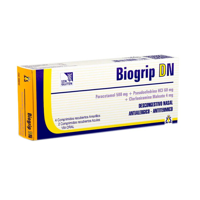 BIOGRIP DIA Y NOCHE CJ X 6 COMPRIMIDOS única