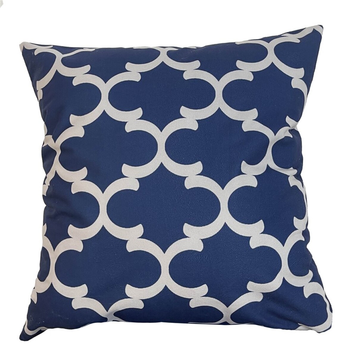 ALMOHADON ESTAMPADO 45x45CM GEOMETRICO AZUL/BLANCO 