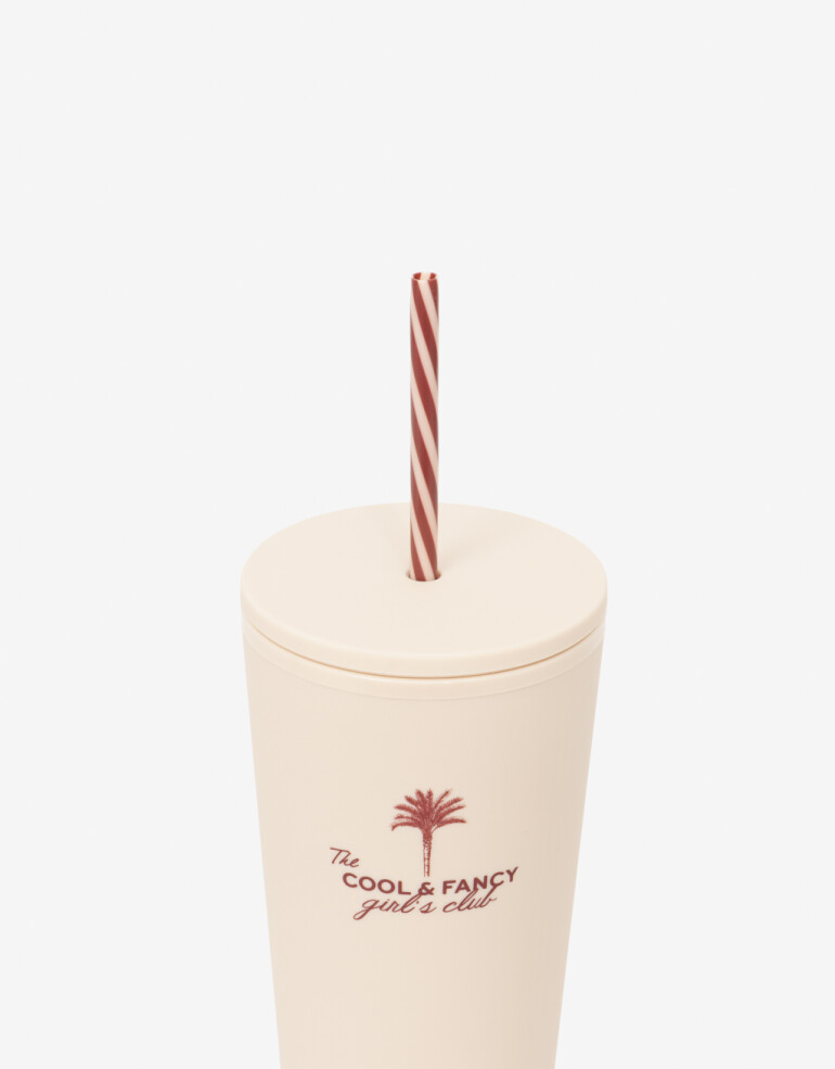 Artículos cocina Vasos Vaso Plástico Largo Cool & Fancy - Rosa Polvo