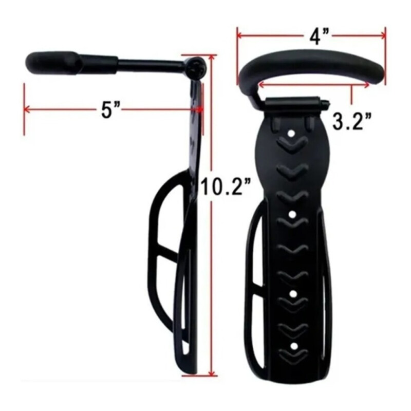 Pack X2 Soporte Bicicleta Colgar Enganchar Bici En La Pared Negro