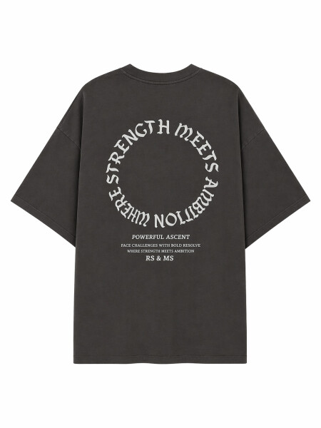 REMERA DUST FUT II GRIS OSCURO