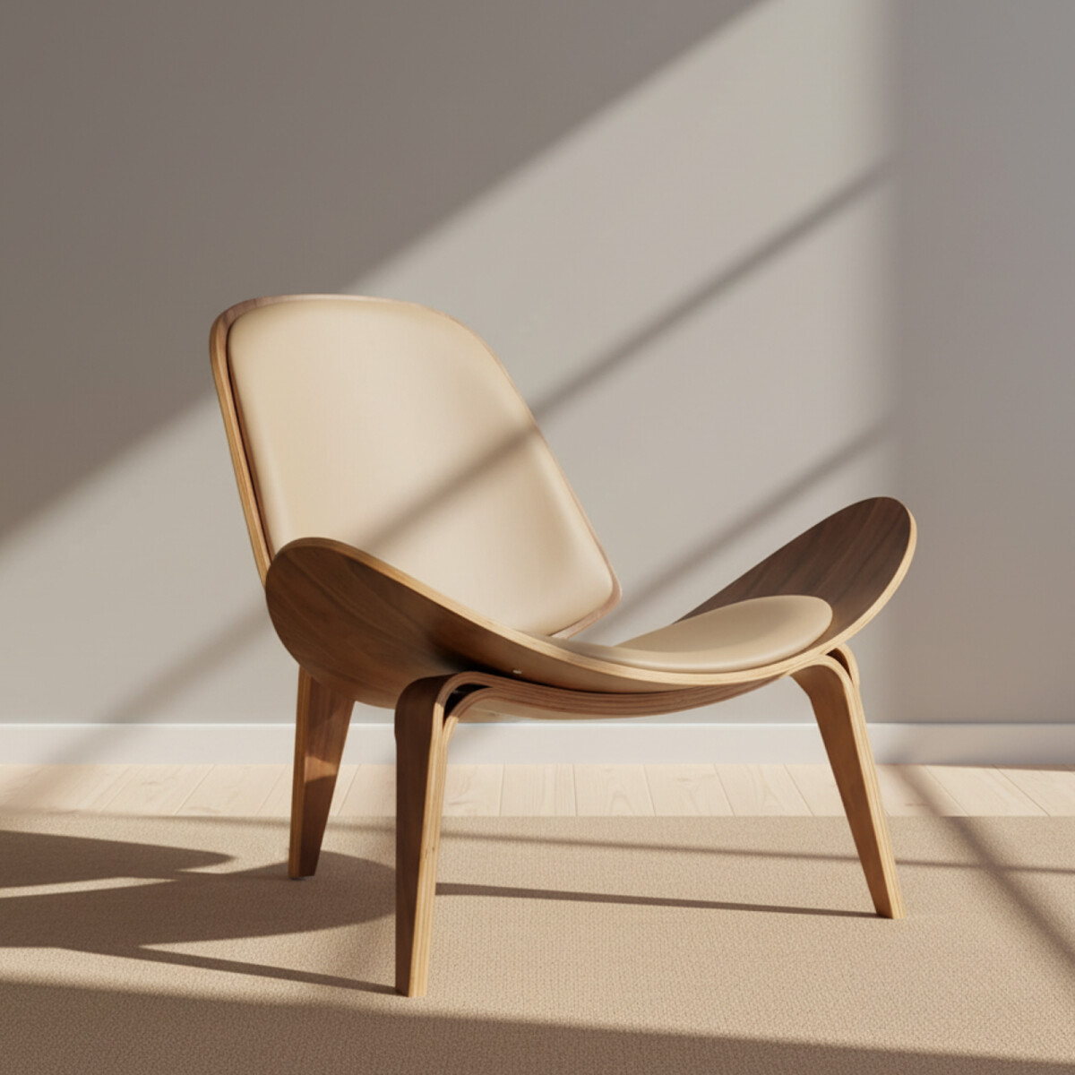 BUTACA - MARRÓN MADERA SHELL 