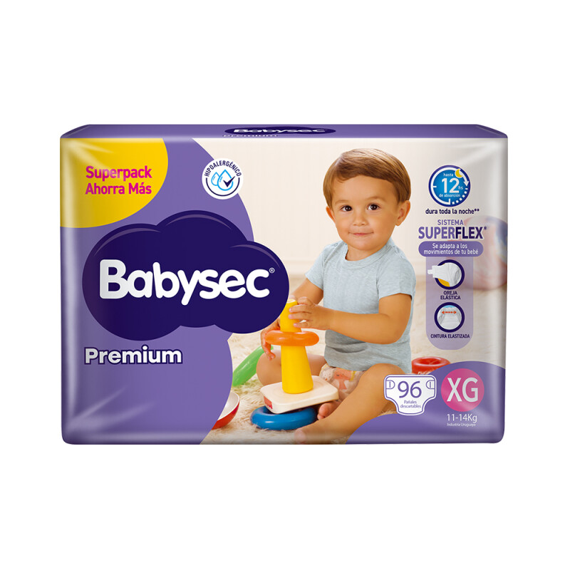 Pañales Babysec Premium Talle Xg 96 Uds. Pañales Babysec Premium Talle Xg 96 Uds.