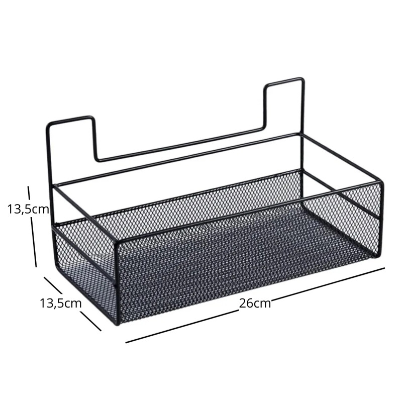 Set x2 Estante colgante adhesivo M NEGRO