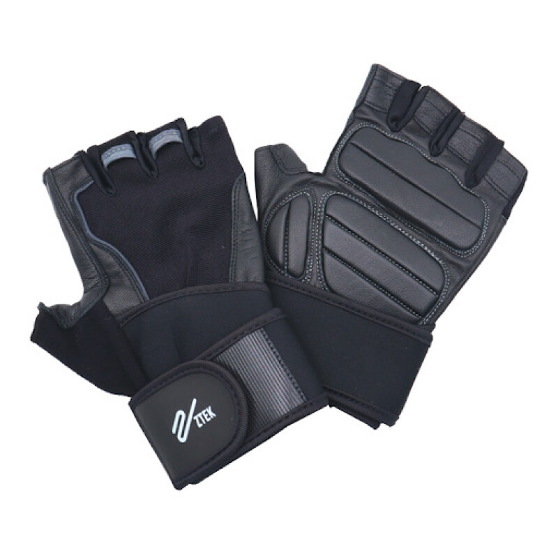 Guantes Ztek Fitness Con Muñequera Unisex Negro