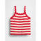SL CROCHET STRIPE TANK TOMATO SAUCE