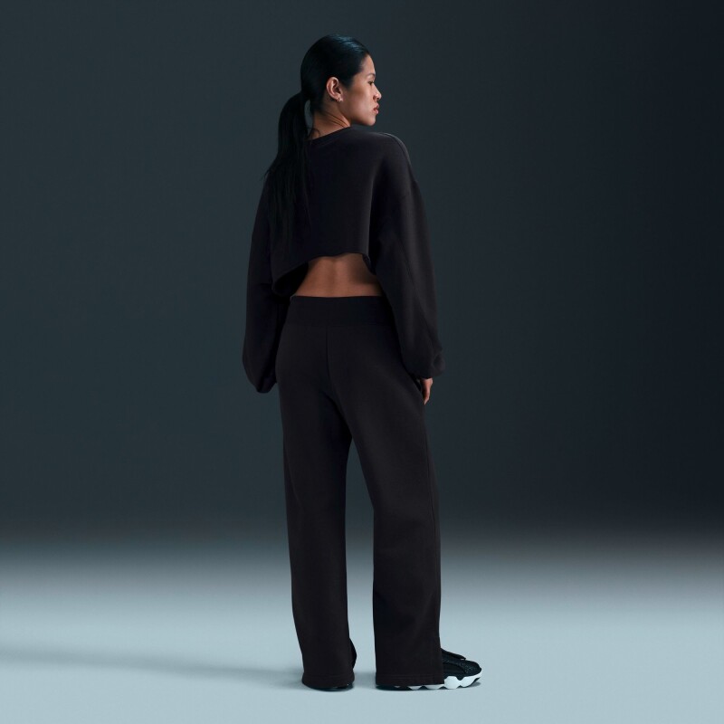 Pantalón Largo Nike Sportswear Phnx Fleece Hr Wide de Mujer Negro