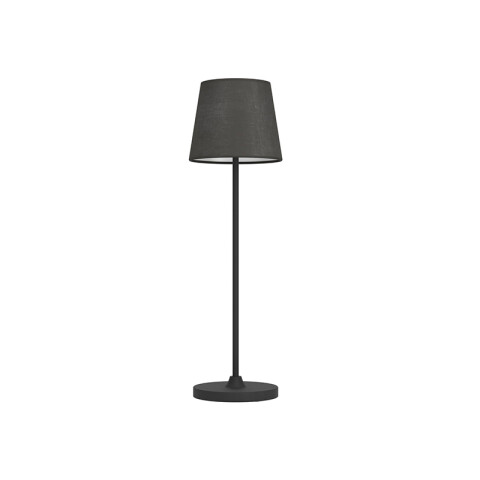 Lámpara de mesa inalámbrica pantalla de tela negra EG1086