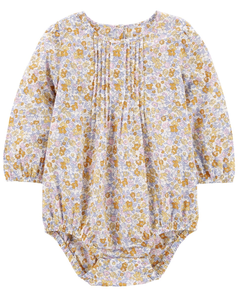 Body bombachudo de algodón diseño floral 