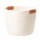 Cesto Canasto de Algodón con Asa Paramount Deco Ø38x30Cm Blanco
