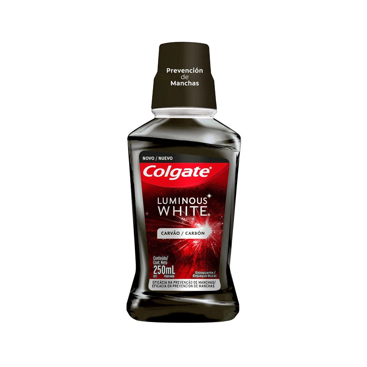 Enjuague Bucal Colgate Luminous White Carbon 250 Ml. 