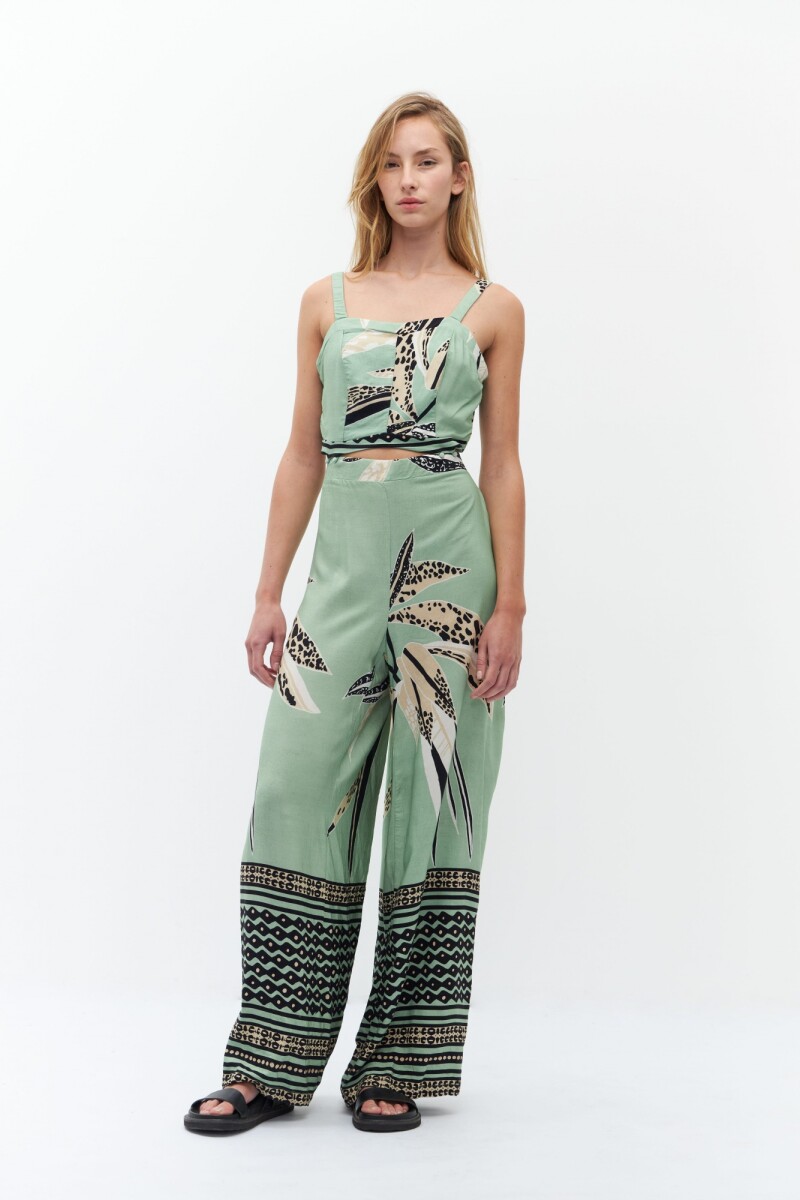 Mono estampado con cut-out verde pastel