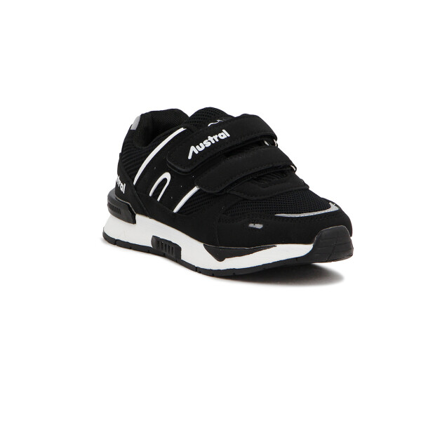 Austral Running Niños C/velcro-baby Negro-blanco