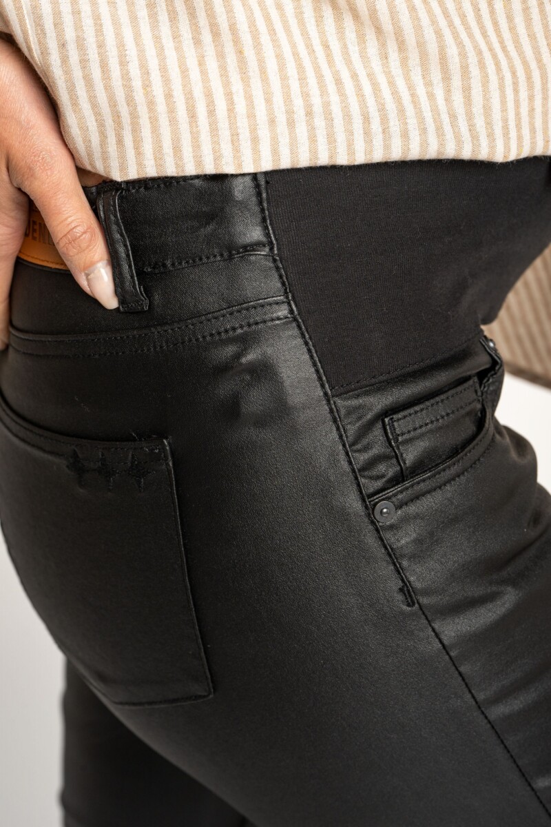 Jean Lemon Mama Waxed Flare Negro