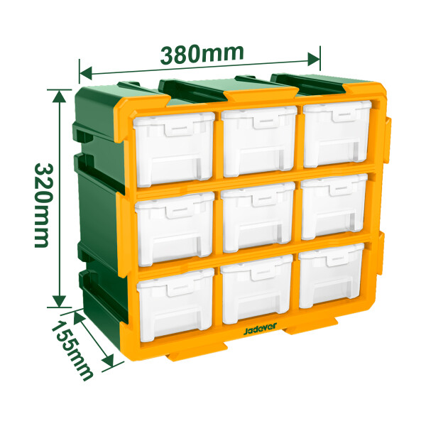 Caja Organizadora 9 Gavetas Transparentes Jadever Caja Organizadora 9 Gavetas Transparentes Jadever