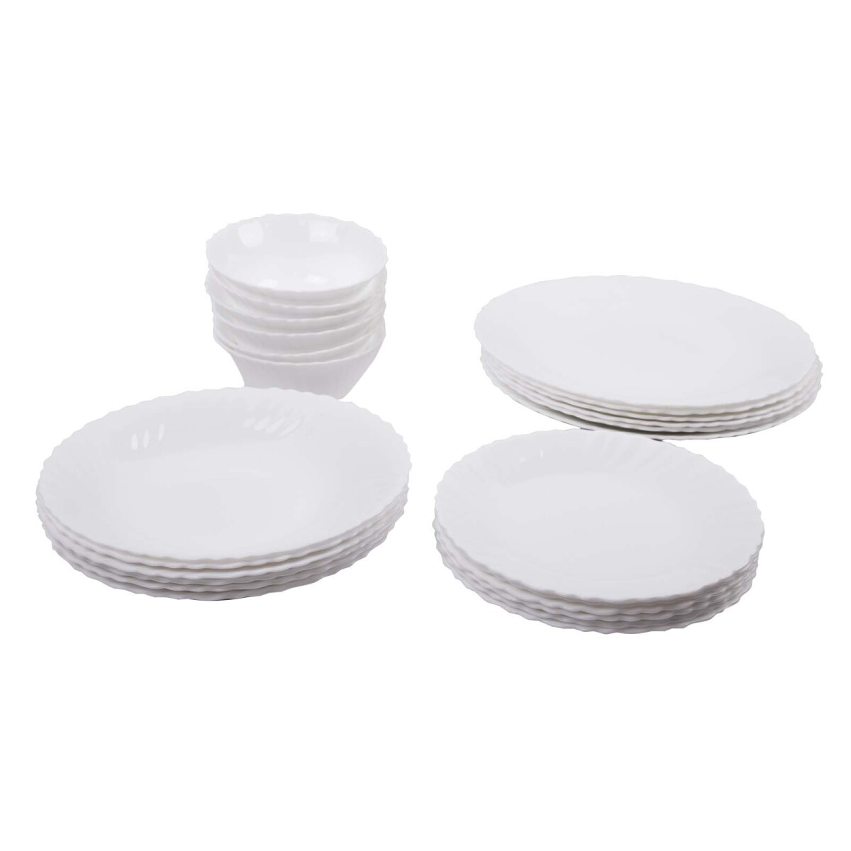 SET - VAJILLA 24PCS BLANCO CERÁMICA LXP24W 