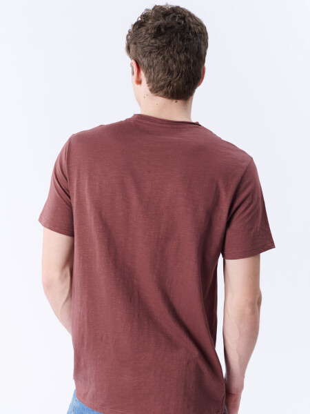 Remera Slub Marrón