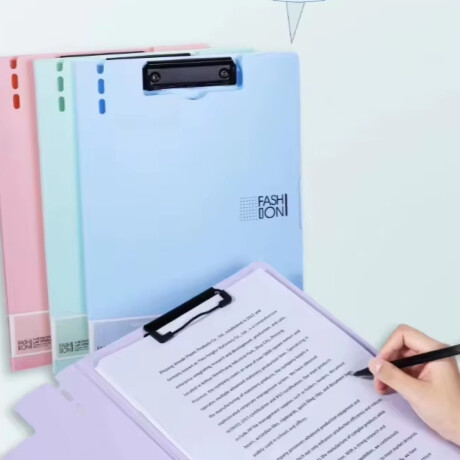 Tabla A4 con tapa colores pastel Rosado