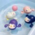 Pinguino Nadador Juguete A Cuerda Ducha Baño Niños Bebes Variante Color Azul