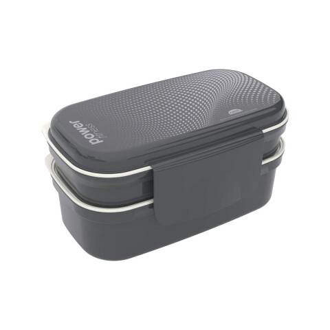 Lunchera Bento X 2 Piezas Gris