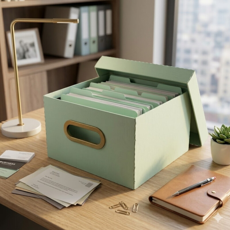 Caja Organizadora Lino P 25cm x25cm x15cm VERDE