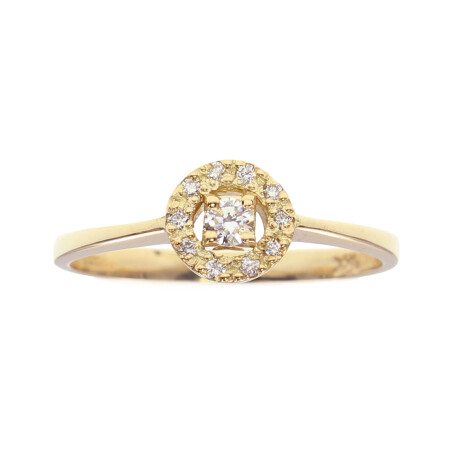 Anillo Alba en oro amarillo 18k con brillantes Anillo Alba en oro amarillo 18k con brillantes