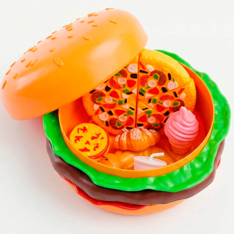 Kit Juego Cocina Hamburguesa Armable + Accesosrios Kit Juego Cocina Hamburguesa Armable + Accesosrios