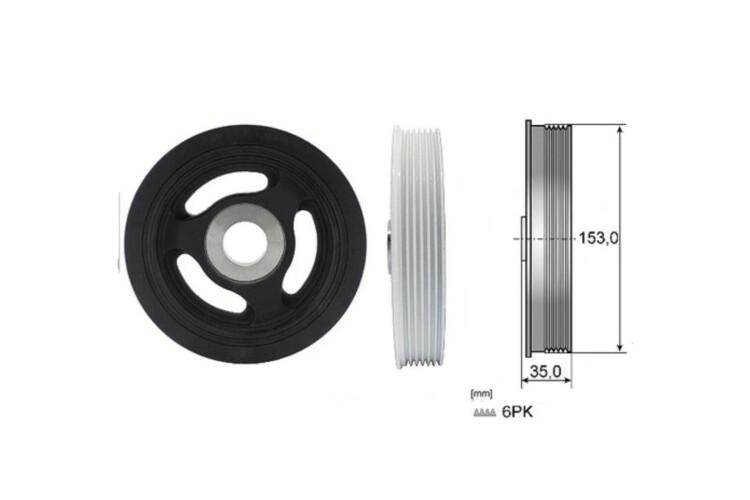 Polea Damper Chev Corsa Citroen C3/Berlingo/C4/C3 Aircross/Jumpy/C-Elysee/C4 Cactus Opel Grandland/Combo/Corsa Peug 2008 Ii/P Polea Damper Chev Corsa Citroen C3/Berlingo/C4/C3 Aircross/Jumpy/C-Elysee/C4 Cactus Opel Grandland/Combo/Corsa Peug 2008 Ii/P