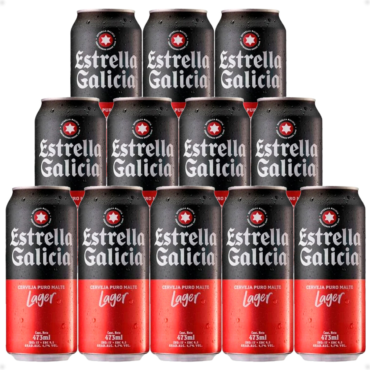 Cerveza Estrella Galicia Lata 473 Ml - x12 