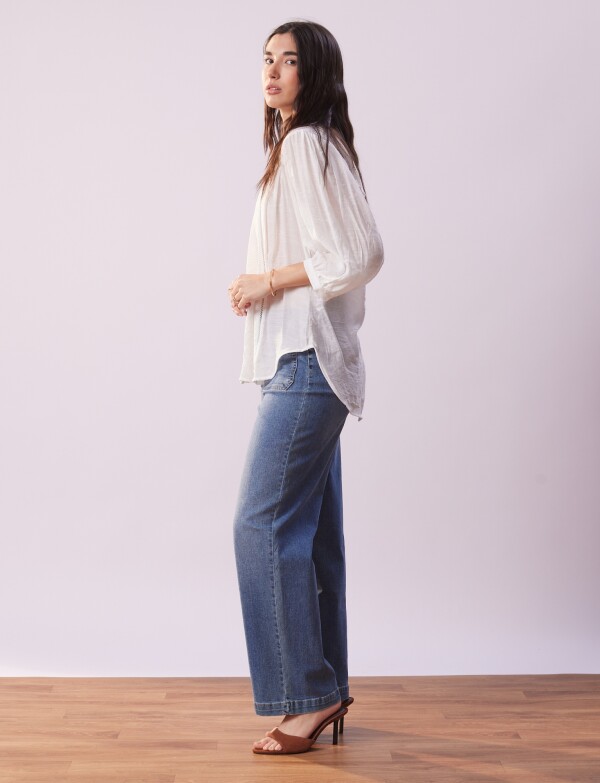Blusa Crochet BLANCO