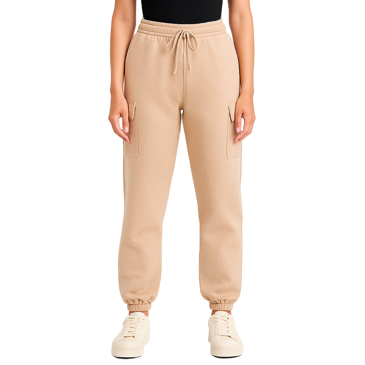Pantalón Jogging Para Dama Deportivo - Talla M-L Beige 