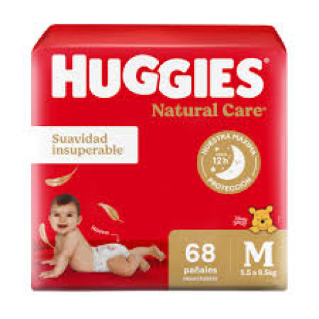 HUGGIES NATURAL CARE M 68 PAÑALES + TOALLITAS HUGGIES NATURAL CARE M 68 PAÑALES + TOALLITAS