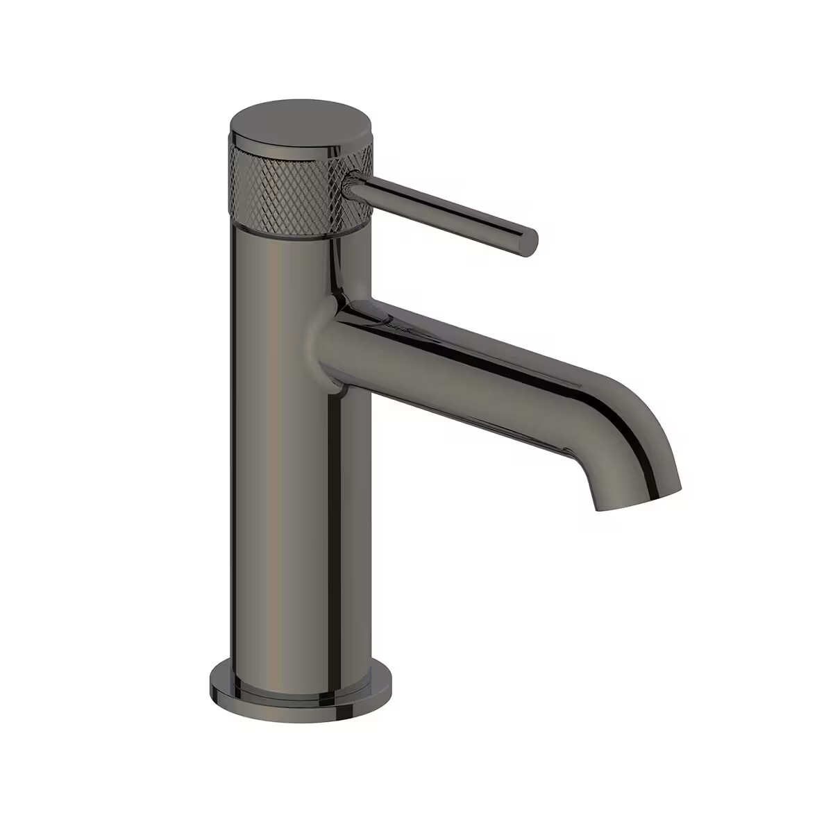 Grifería De Lavatorio Monocomando Bajo De Mesada Grafito Volante Labrado 