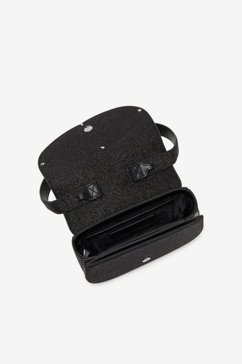 BOLSO 1DR TEJIDO BRILLANTE Negro