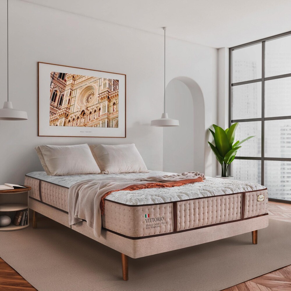 COLCHÓN KING RESORTESPOCKET NATURAL-BEIGE VITTORIO