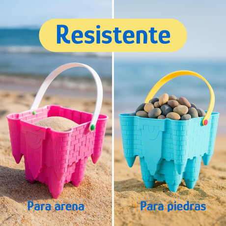 Set Juego Playa Infantil Balde Cast Moldes Naturaleza 10pzas Multicolor