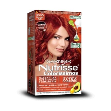 Tinta Garnier Nutrisse Nº6646 Rojo Intenso Cobre Tinta Garnier Nutrisse Nº6646 Rojo Intenso Cobre