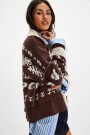 SHELBY CARDIGAN Marron
